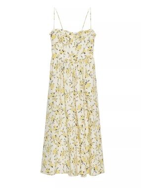Zara Floral Poplin Midi Dress, Small